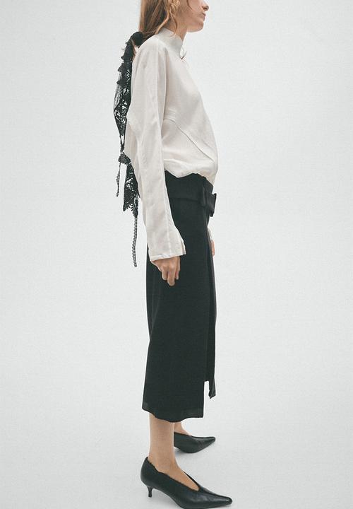 H&M - H&M Studio:  Batwing-sleeved viscose top - ivory