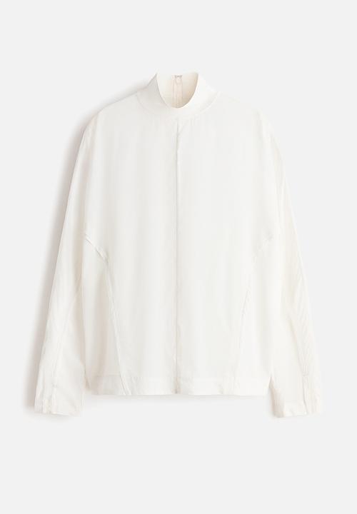H&M - H&M Studio:  Batwing-sleeved viscose top - ivory