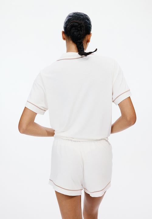 H&M - Viscose-blend pyjamas - cream