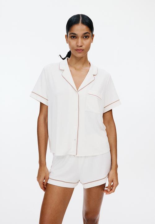 H&M - Viscose-blend pyjamas - cream