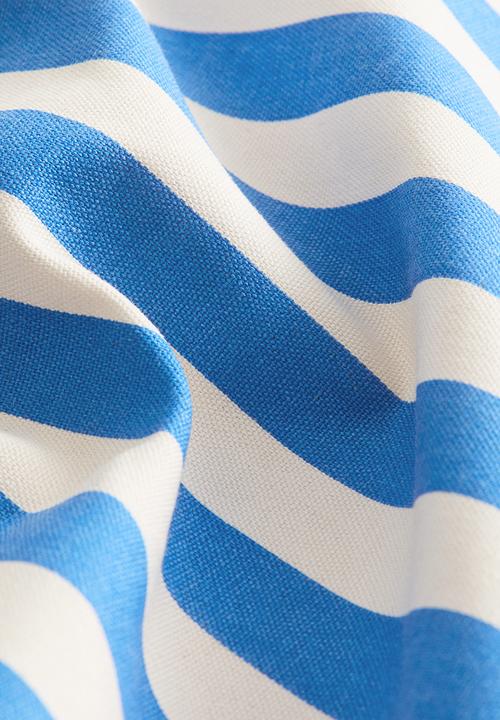 H&M - Outdoor cushion cover - blue/striped