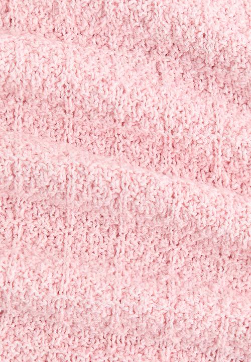 H&M - Pointelle-knit peplum top - light pink