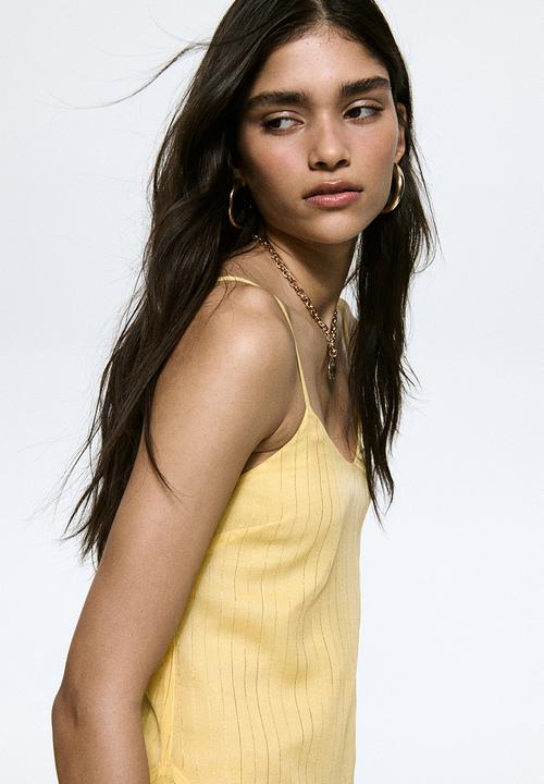 H&M - Shimmering strappy dress - yellow