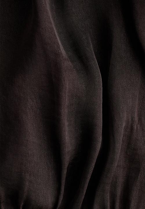 H&M - Balloon-sleeved blouse - dark brown