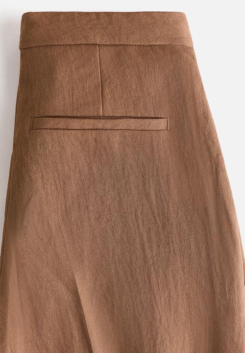 H&M - Wide tailored trousers - brown