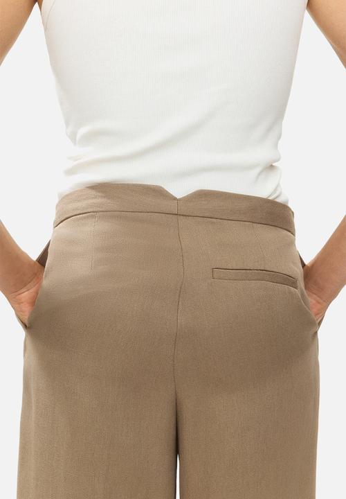 H&M - Wide tailored trousers - beige