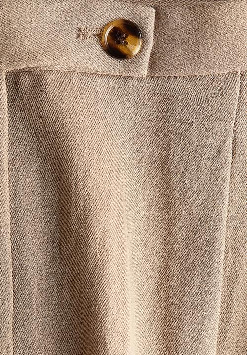 H&M - Wide tailored trousers - beige