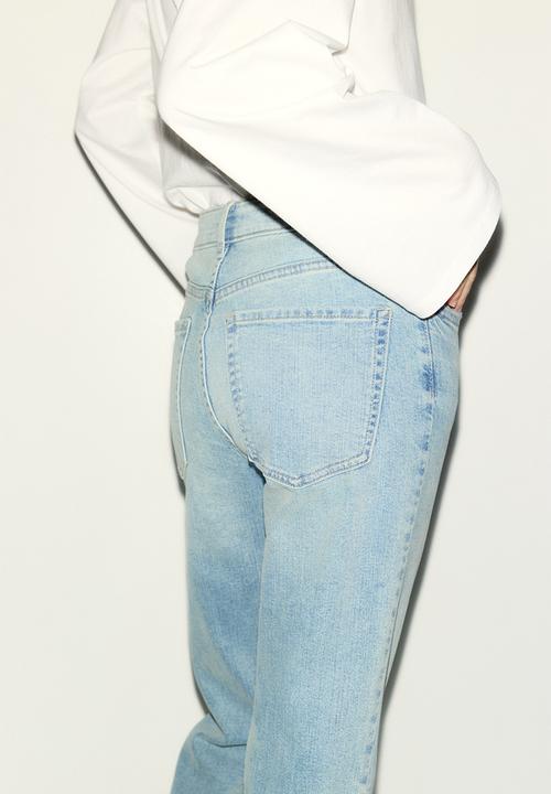 H&M - Flared regular waist ankle jeans - light denim blue