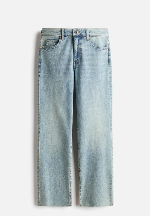 H&M - Flared regular waist ankle jeans - light denim blue