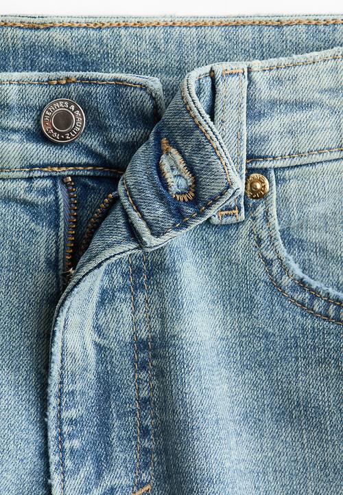 H&M - Flared regular waist ankle jeans - light denim blue