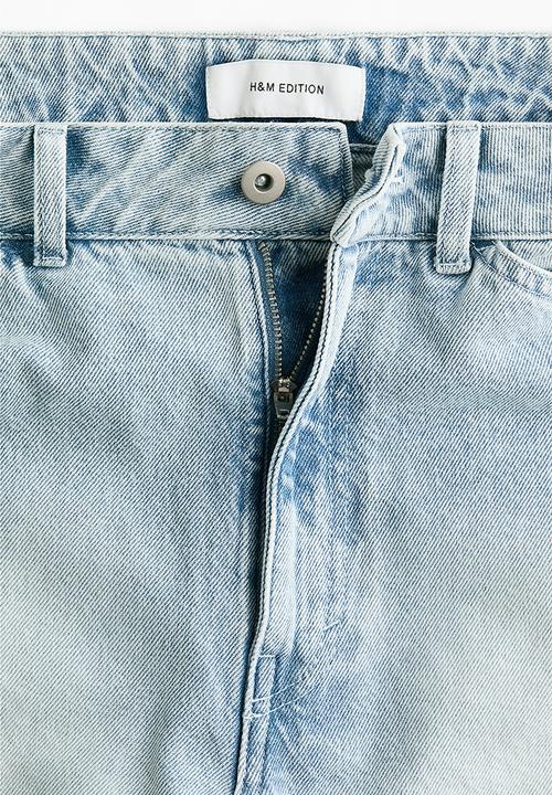H&M - Barrel leg regular waist jeans - pale denim blue