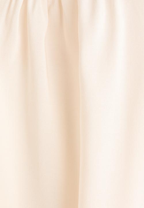H&M - Puff-sleeved blouse - light beige