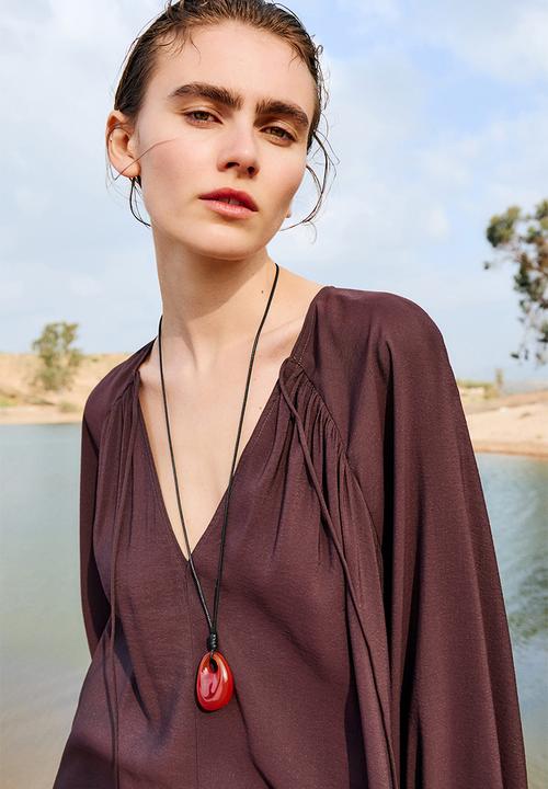 H&M - Oversized tunic dress - dark brown