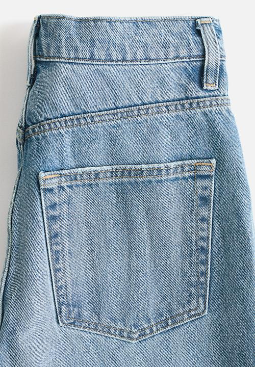 H&M - Barrel high waist ankle jeans - light denim blue