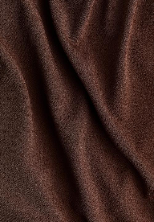H&M - Draped cape-detail dress - dark brown