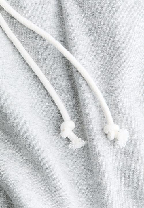 H&M - Pleat-detail sweatshirt skort - light grey marl