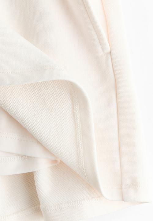 H&M - Pleat-detail sweatshirt skort - cream