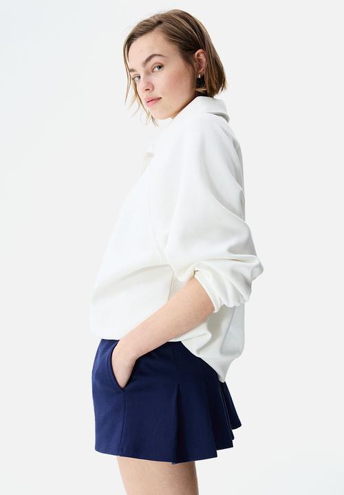 H&M - Pleat-detail sweatshirt skort - dark blue
