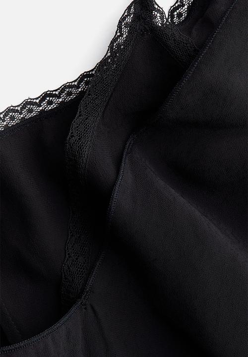H&M - H&M Studio:  Layered cold shoulder top - black