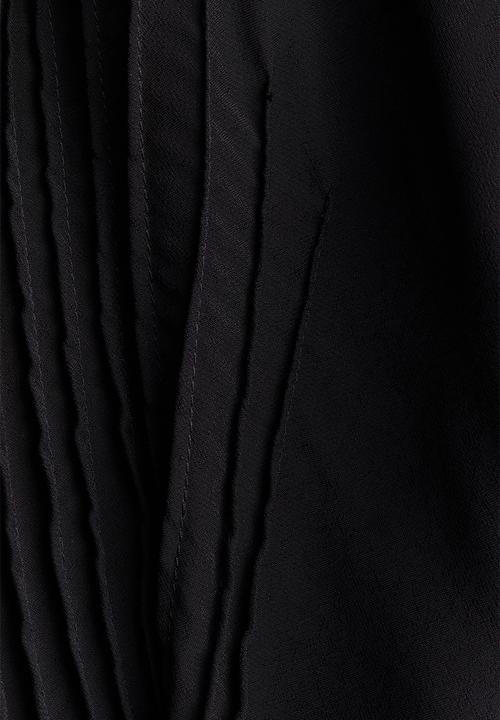 H&M - H&M Studio:  Layered cold shoulder top - black