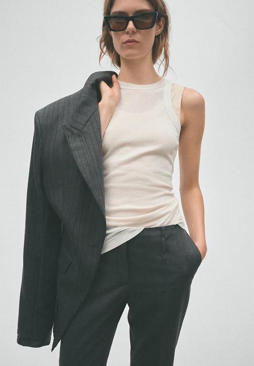 H&M - H&M Studio:  Layered vest top - ivory/light beige