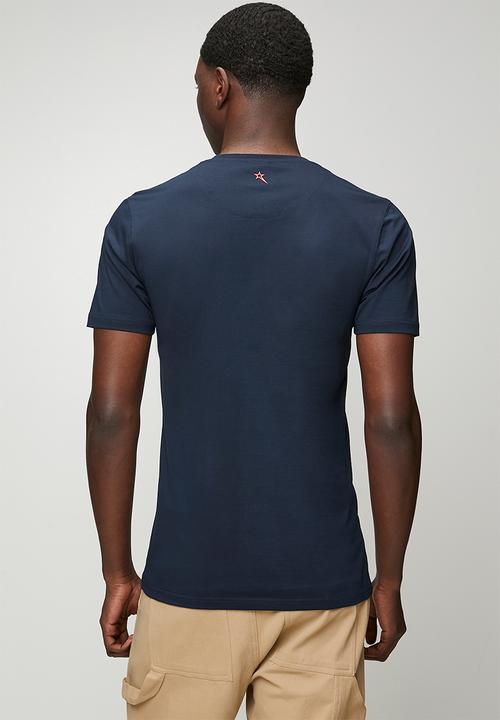 SOVIET - Crew Neck Fashion T-Shirt-Navy