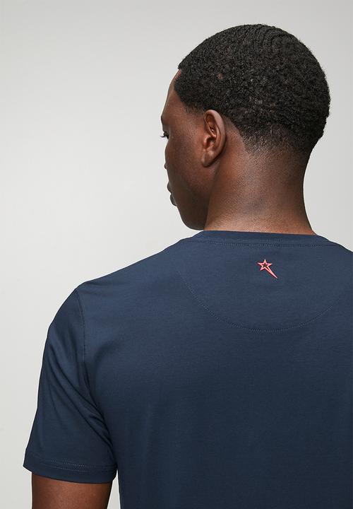 SOVIET - Crew Neck Fashion T-Shirt-Navy