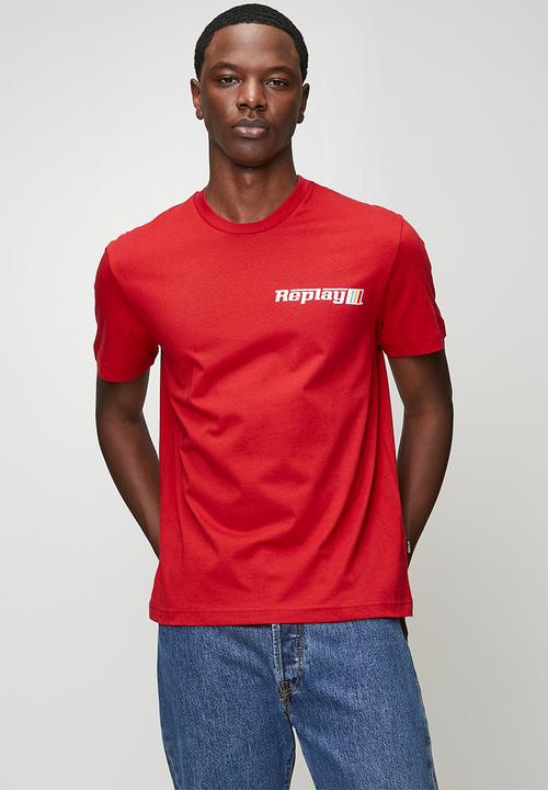Replay - Logo Graphic T-Shirt - Red
