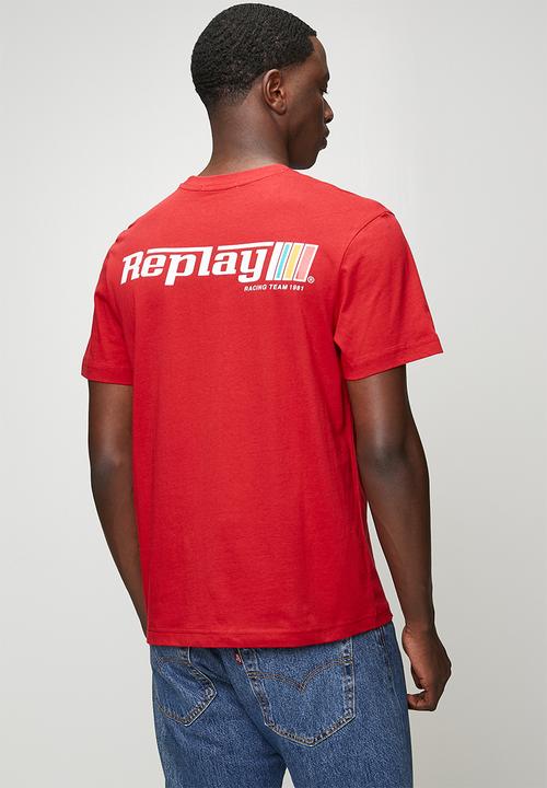 Replay - Logo Graphic T-Shirt - Red