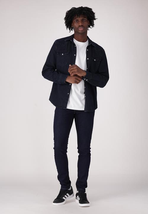 Levi’s® - Classic western standard denim shit - webster blue blk overdye