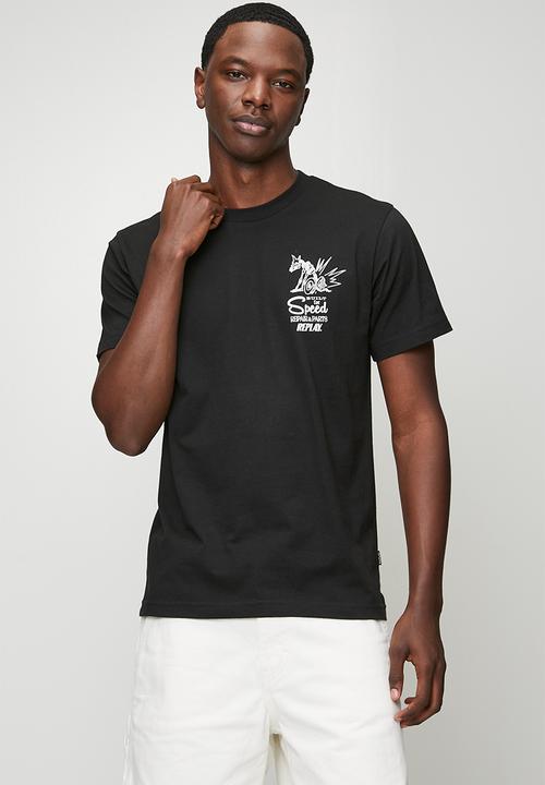 Replay - Miami Print T-Shirt - Black