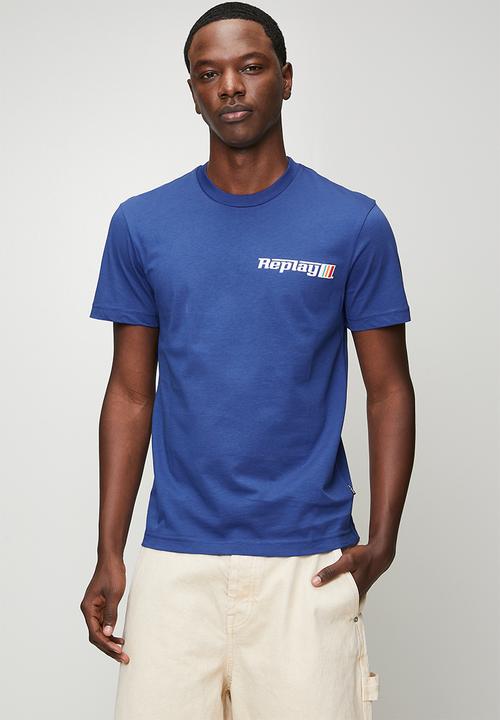 Replay - Logo Graphic T-Shirt - Blue