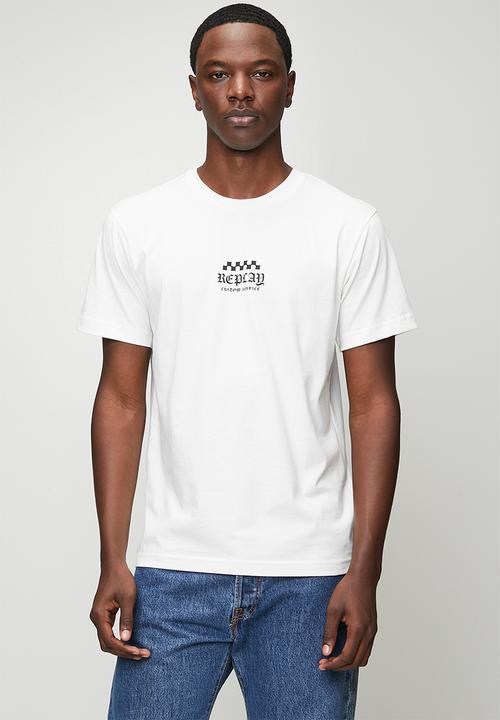 Replay - BASIC JERSEY 30/1 - NATURAL WHITE.