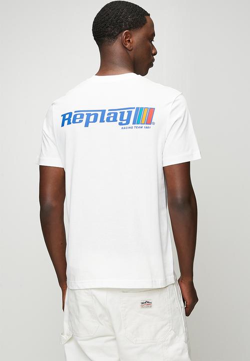 Replay - Logo Graphic T-Shirt - Natural White