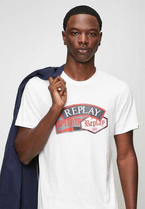 Replay - Speed Badge T-shirt - Natural White