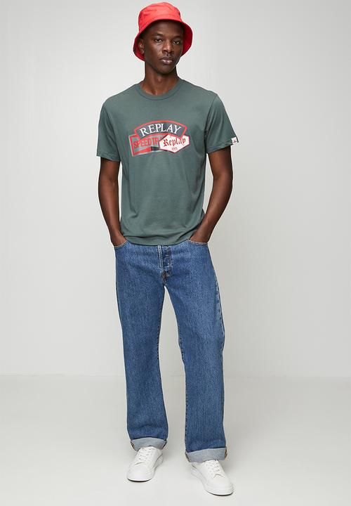 Replay - Speed Badge T-shirt - Aviator Green
