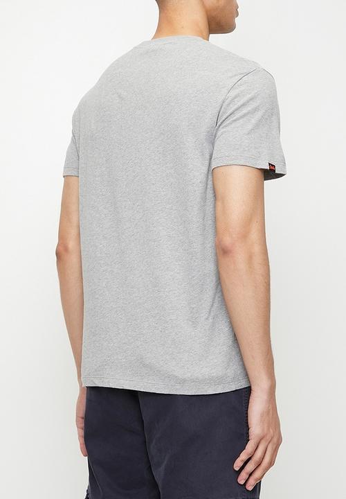 Superdry. - Essential logo emb tee - grey 