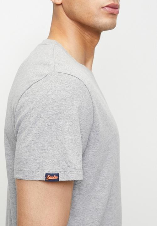 Superdry. - Essential logo emb tee - grey 