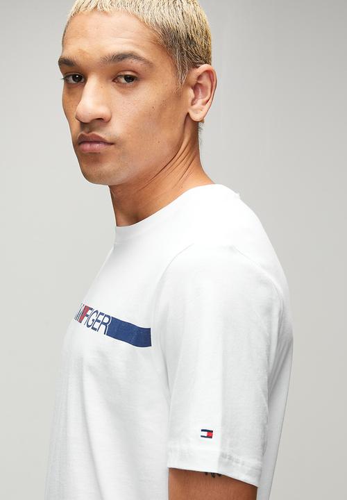 Tommy Hilfiger - BRAND LOVE  STRIPE TEE - White