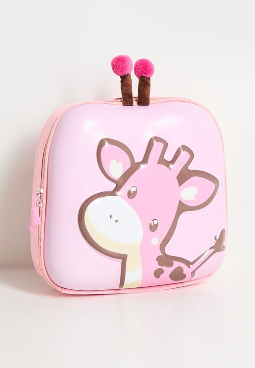 Pop Candy - Giraffe embossed hard shell bakpack - pink