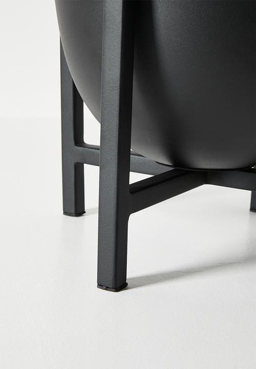 Sixth Floor - Standing Iron Planter -  Black