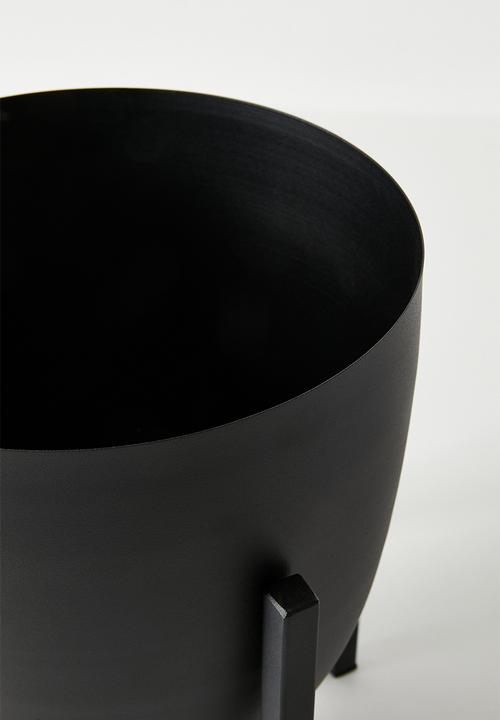 Sixth Floor - Standing Iron Planter -  Black