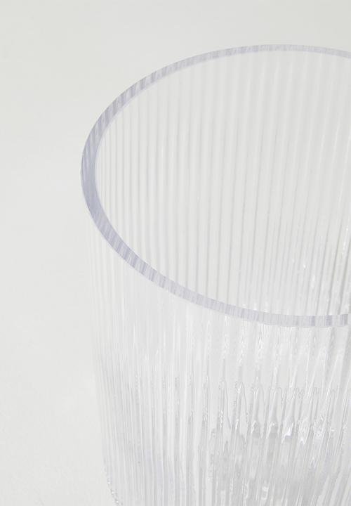Sixth Floor - Glass Ribbed Vase - Clear