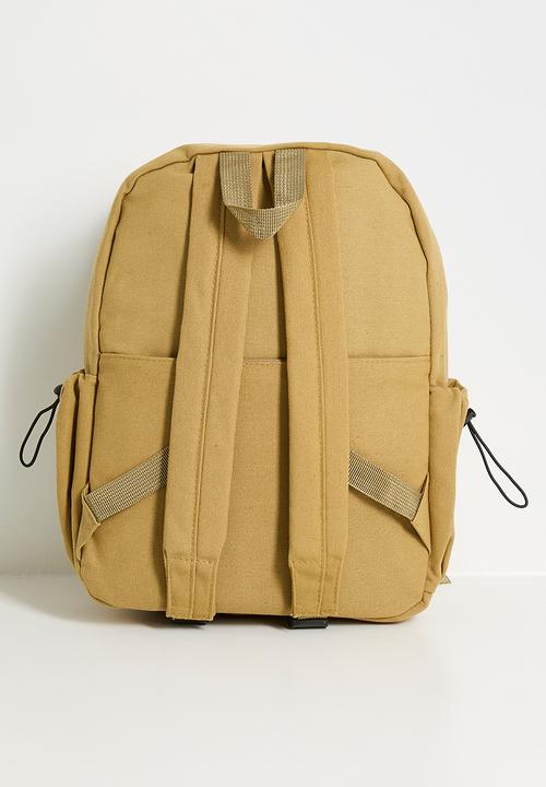 Pop Candy - PU zipper pull backpack - khaki