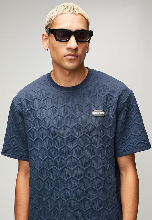 SOVIET - Crew Neck Box Fit Fashion Tee -Midnight