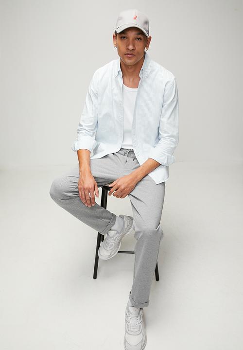 Only & Sons - Onslinus Dobby Stretch Pants - Light Grey Melange