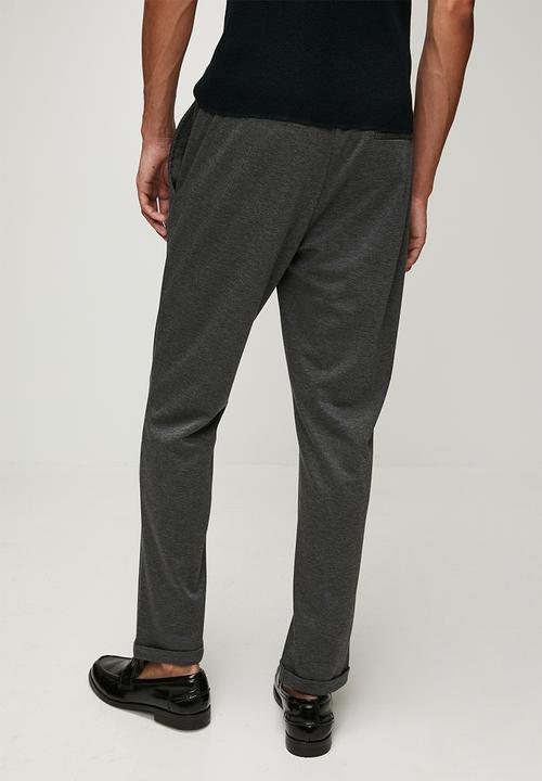 Only & Sons - Onslinus Dobby Stretch Pants - Dark Grey Melange