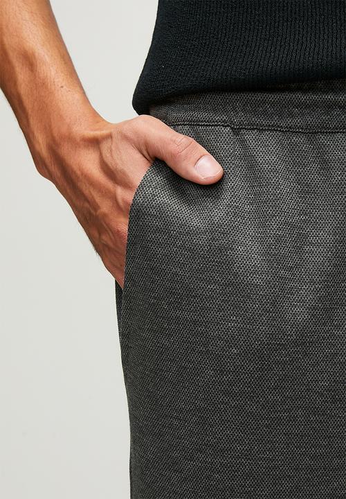Only & Sons - Onslinus Dobby Stretch Pants - Dark Grey Melange