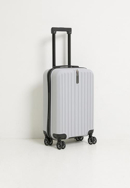 Pop Candy - Ribbed spinner wheel trolley bag - grey
