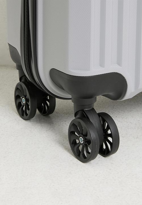 Pop Candy - Ribbed spinner wheel trolley bag - grey